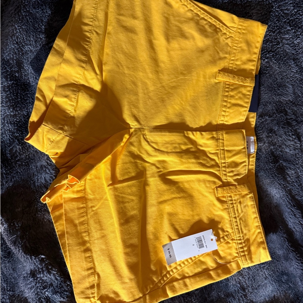 GAP Bright Yellow Men's Flat Front Shorts
